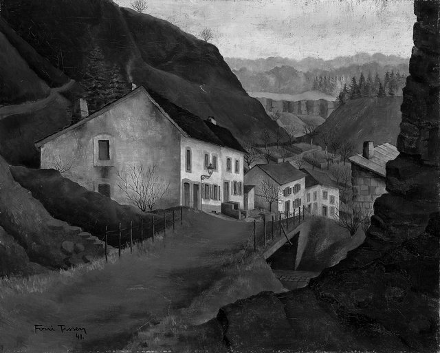 Foni Tissen, Rumelange, 1941, huile sur toile. © Collection de la Ville d’Esch-sur-Alzette