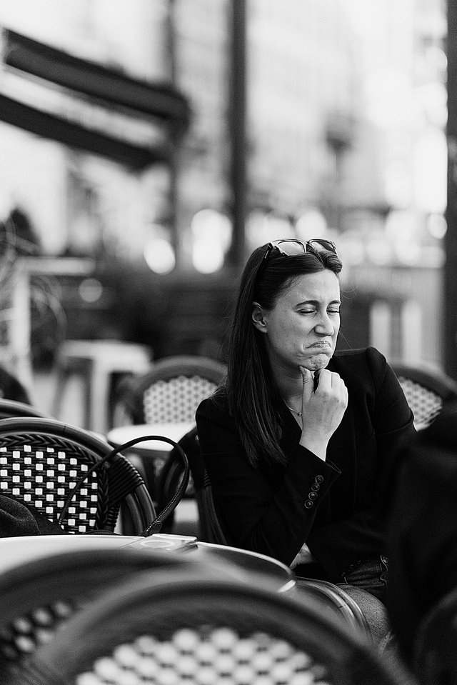 Liz Braz am Montag auf der Terrasse des Bistrot de la Presse