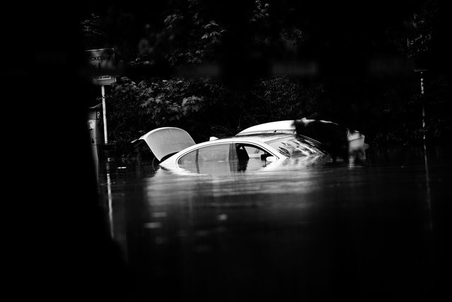 Inondation à Luxembourg-ville en juillet 2021