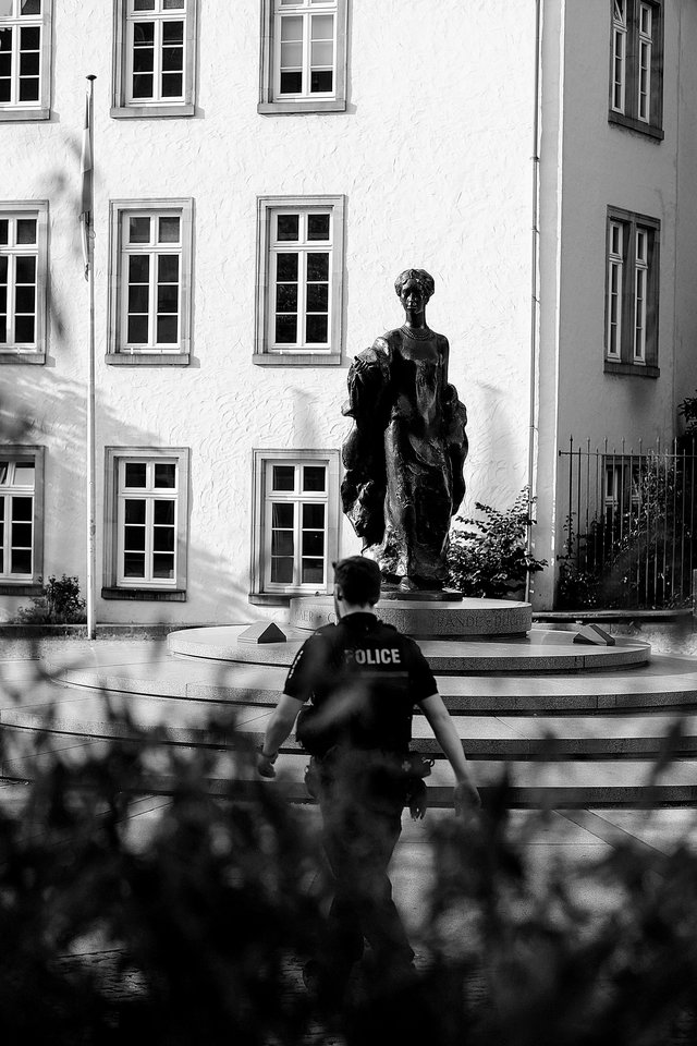 La « Heeschefra », place Clairefontaine. Un ouvrage qui symbolise l’histoire luxembourgeoise